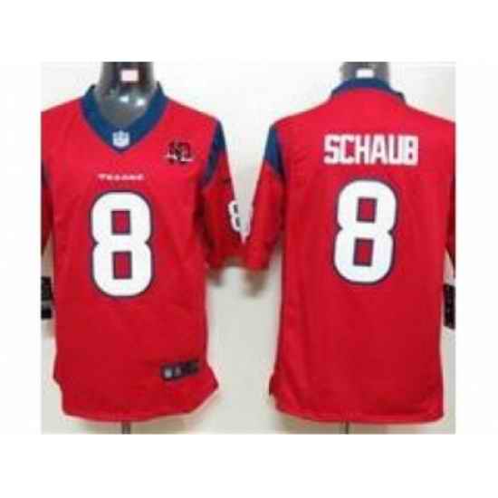 Nike Houston Texans 8 Matt Schaub red Limited W 10th Patch NFL Jersey